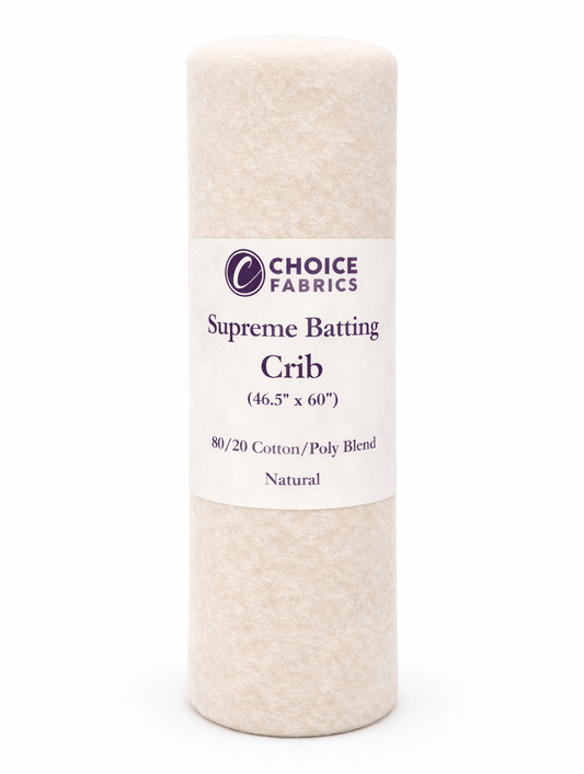 Choice Supreme Batting - 80/20 Cotton/Poly Blend - Crib (46.5" x 60")