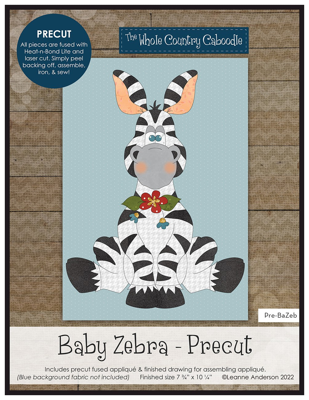 Baby Zebra Precut Fused Applique Pack