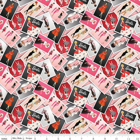 Barbie Vintage Photos Pink Cotton 43"/44" Fabric Per Yard