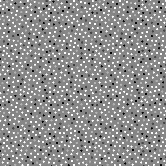 Barely Basics Lots a Dots Quilting Cuddle Gray Fabric Per Yard