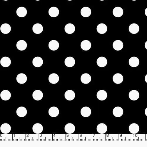 Black Big Dots 45" wide Fabric per yard