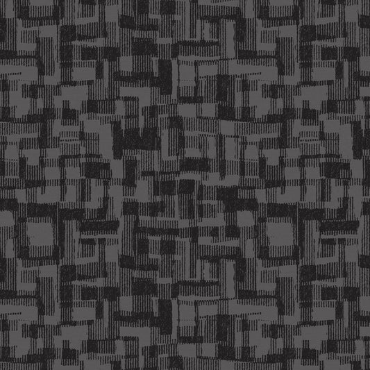 Black Tonal Barcodes Cotton Wideback Fabric Per Yard