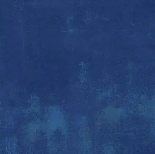 Blue Cobalt Grunge Cotton Wideback Fabric Per Yard