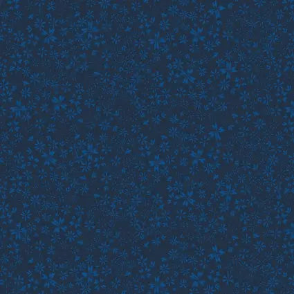 Blue Iris Daisy Cotton Wideback Fabric per yard