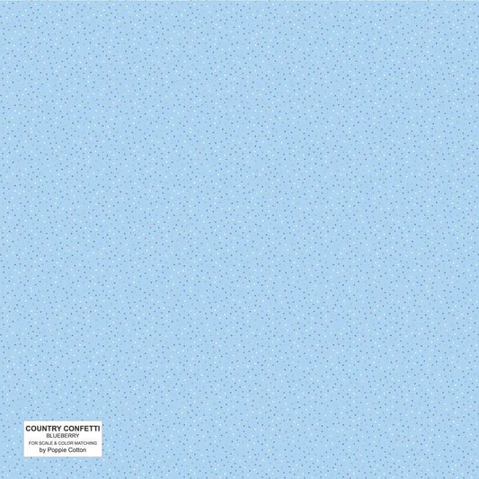 Blueberry Blue Cotton 44"/45" Fabric Per Yard