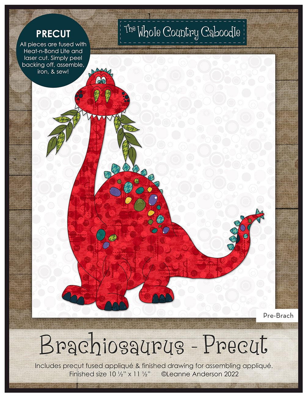 Brachiosaurus Precut Fused Applique Pack