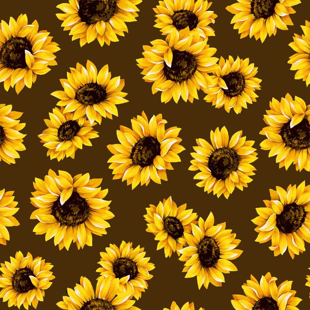 Brown Sunflower Dance 45" wide Fabric (7/8 yard pack)