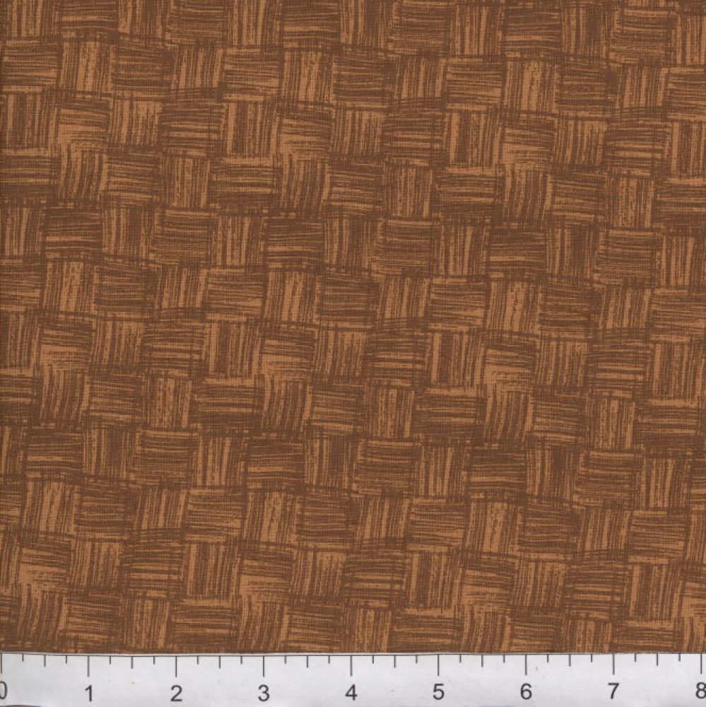 Brown Wicker 45" Wide Cotton Fabric Per Yard