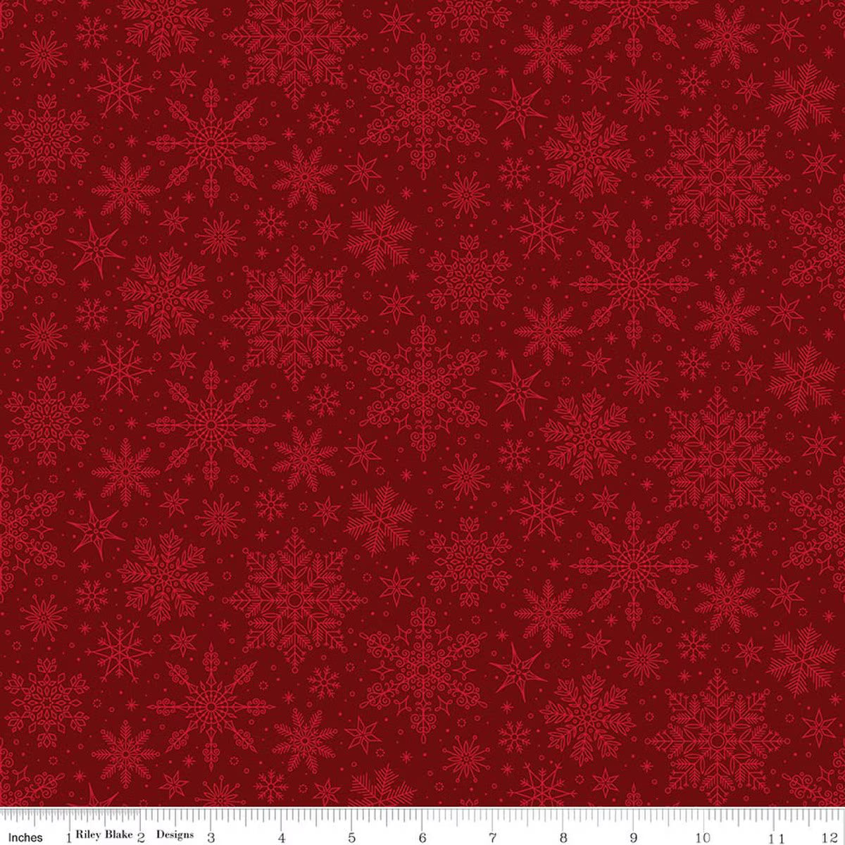 RB Snowflakes Red - Poinsettias at Christmas
