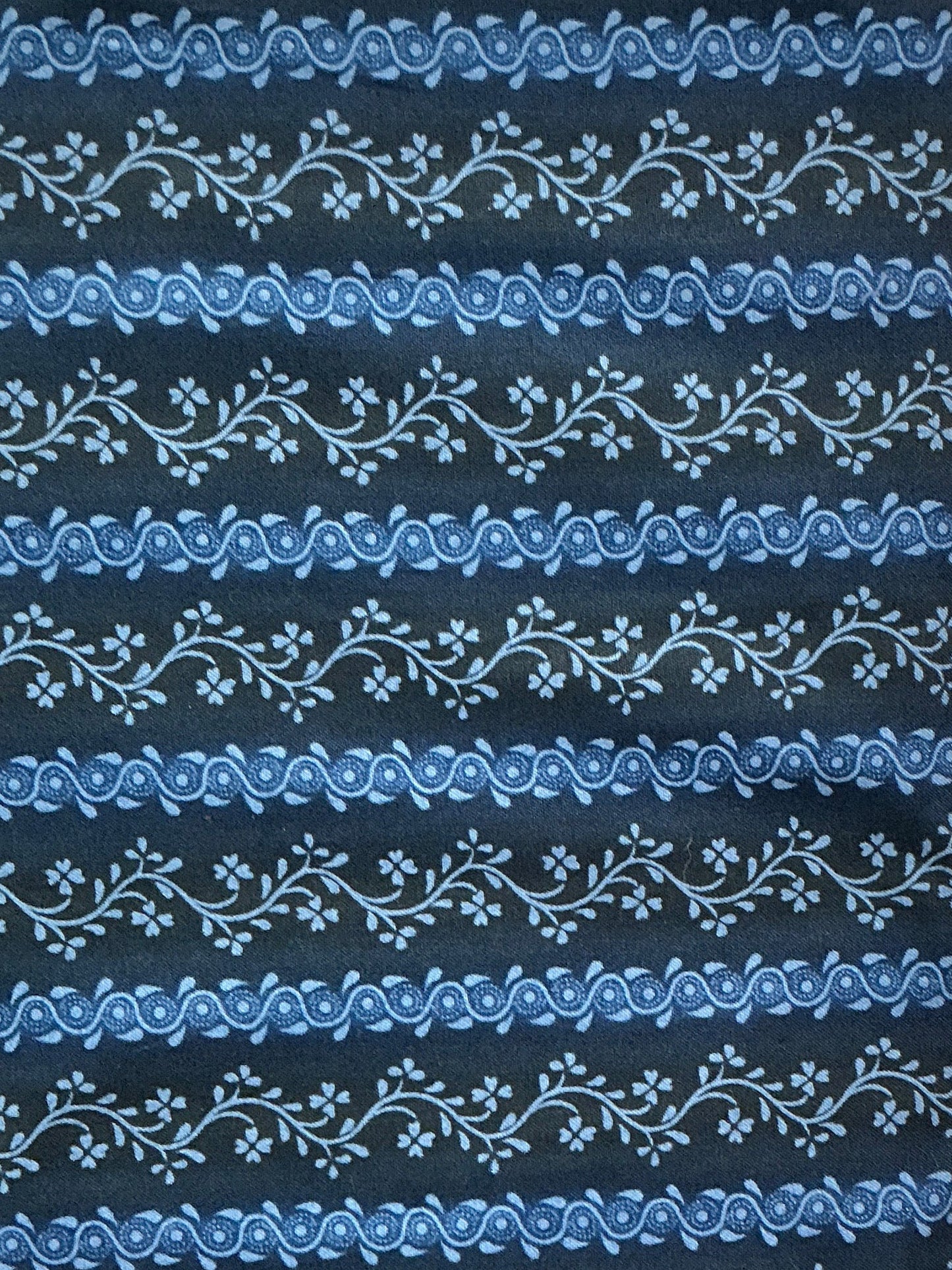 WD Blue Floral Stripe Marlais- Whistler Studios