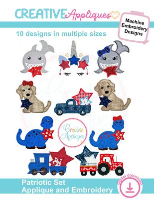 Patriotic Set Applique and Embroidery