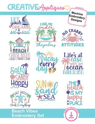 Beach Vibes Embroidery Set