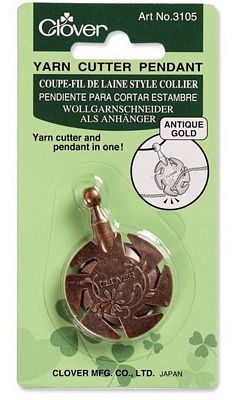 Yarn Cutter Pendant AntGold