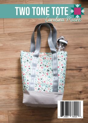 Two Tone Tote - Postcard Pattern