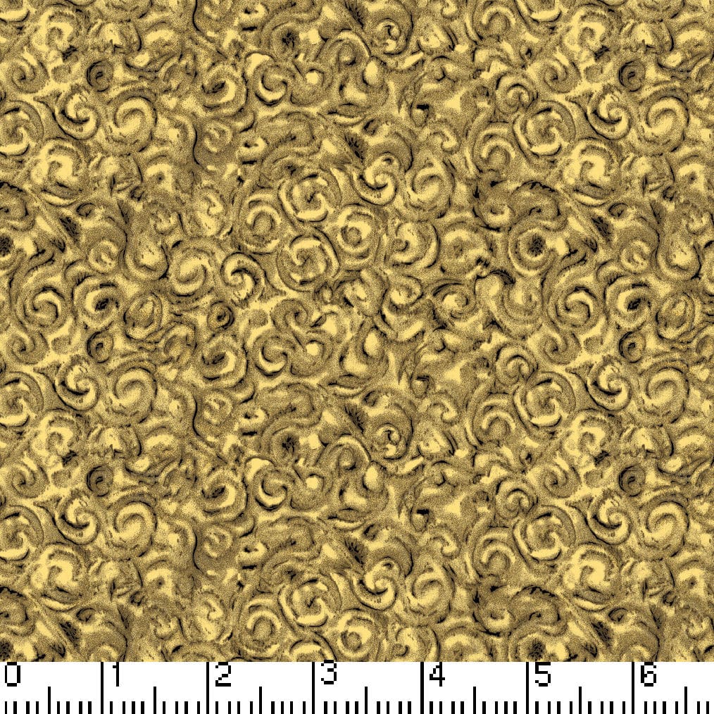 Chocolate Twister 45" Wide Cotton Fabric Per Yard