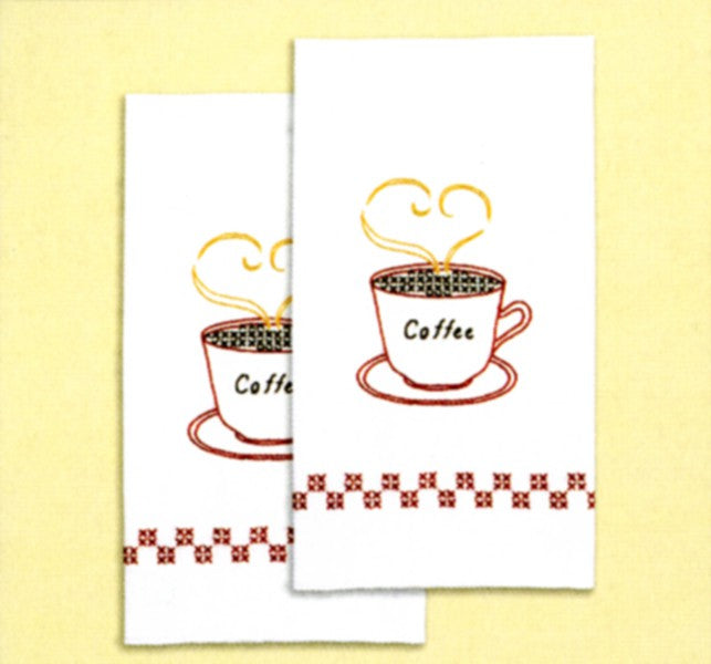 Coffee Time Hand Towels 17in x 28in