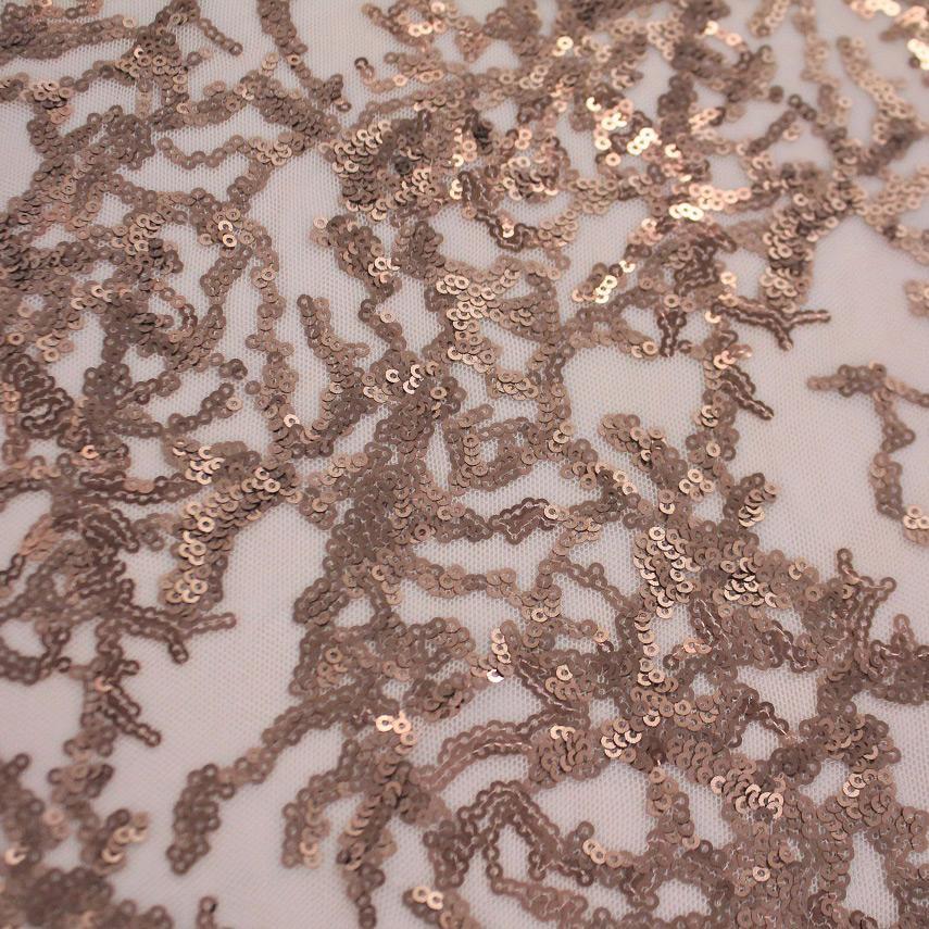 Coral Reef Stretch Mesh Sequin Fabric | Blue Moon Fabrics