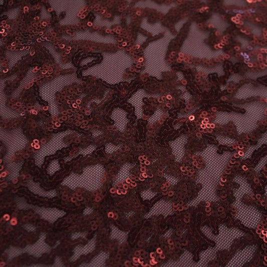 Coral Reef Stretch Mesh Sequin Fabric | Blue Moon Fabrics