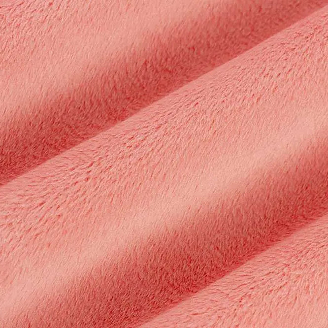 Coral Solid Cuddle 3 58/60" Fabric per yard
