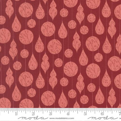 Cranberry Gingerbread Lane 44"/45" Cotton Fabric Per Yard