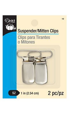 Suspender Clips Nickel 1in 2ct