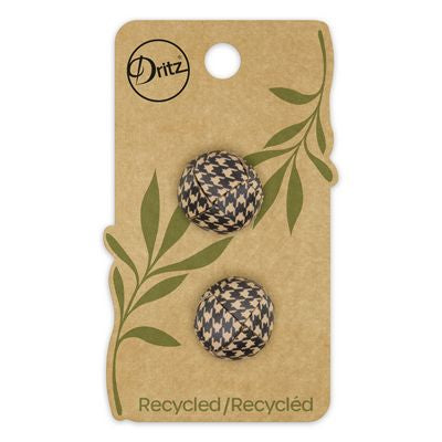 Recycled Leather Round Shank Multi 18mm 2ct