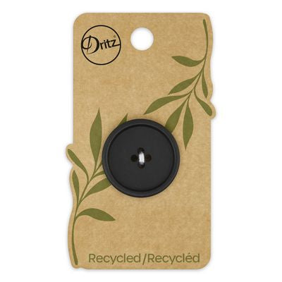 Recycled Paper Round 4hole Black 28mm 1ct