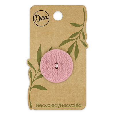 Recycled Hemp Laser 2hole Pink 28mm 1ct