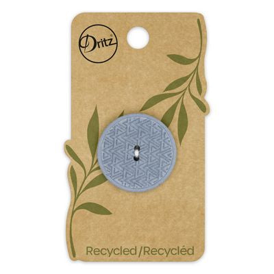 Recycled Hemp Laser 2hole Blue 28mm 1ct
