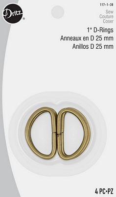 D-Rings Antique Brass