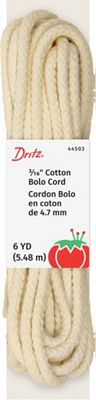 3/16 Cotton BOLO Cord Cream