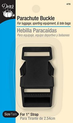 Parachute Buckle Black 1in 6ct