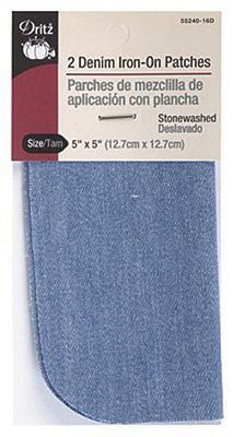 Denim Iron-On Patch Stonewash