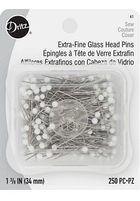 Extra Fine Glass Head Pins 6/b