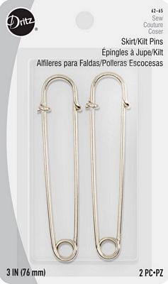 Skirt/Kilt Pins Nickel 3in 2ct