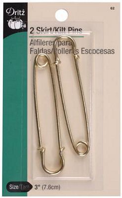 Skirt/Kilt Pins Brass 3in 2ct