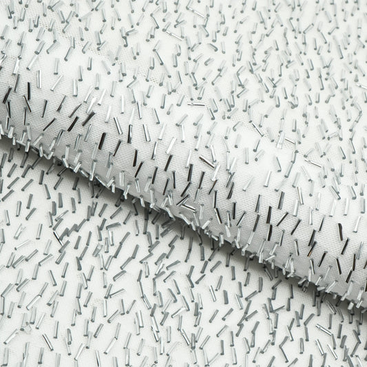 Dazzle Beaded Stretch Mesh Fabric | Blue Moon Fabrics