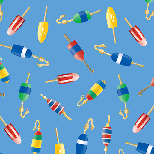 Sail Away - Tossed Buoys - Blue
