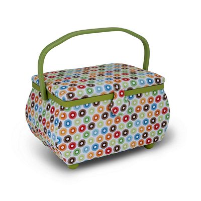 Sewing Basket Circle Print