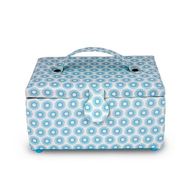 Sewing Basket Top Handle Blue