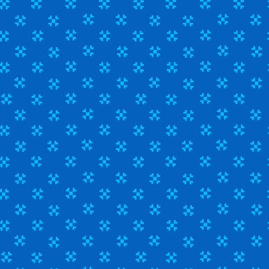 Deep Blue Spaced Out Colorblock Party 43/44" Cotton Fabric Per Yard