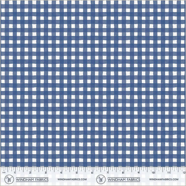 Denim America the Beautiful Painted Gingham 44"/45" Cotton Fabric Per yard