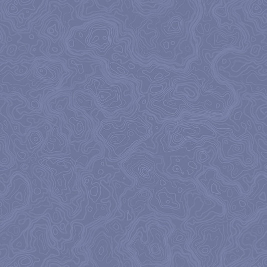 Denim Topography Map Path to Freedom Cotton 44"/45" Fabric Per Yard