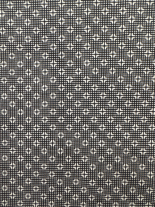BF Super Quilters Gingham Stars Black