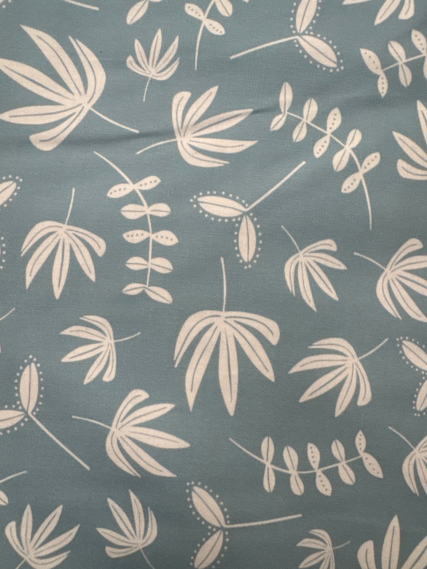 FI Hand Stitched Blue Plants