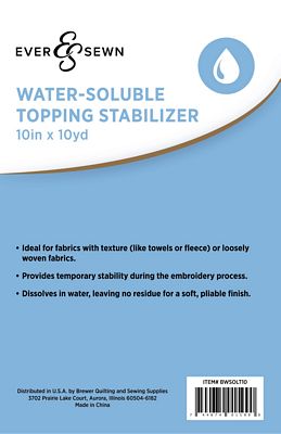 EverSewn Water-soluable Topping 10x10 yd 2/pk