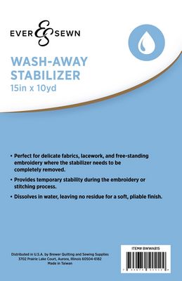 EverSewn Wash-away stabilizers 15 x 10 yd 2/pk