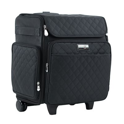Everything Mary Rolling Scrapbook Tote Blk Quilted