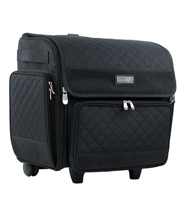 Everything Mary DL Rolling Scrapbook Tote Blk Qltd