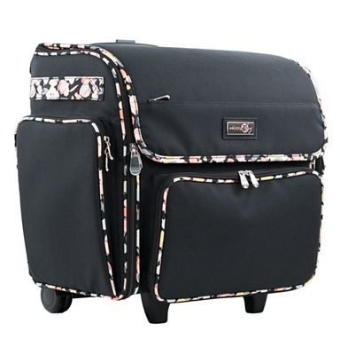 Everything Mary DLX Rolling Scrapbook Tote BLK & F